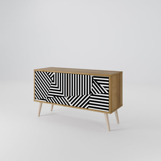ILLUSIONARY LATTICE Kompaktes 2-türiges TV-Lowboard
