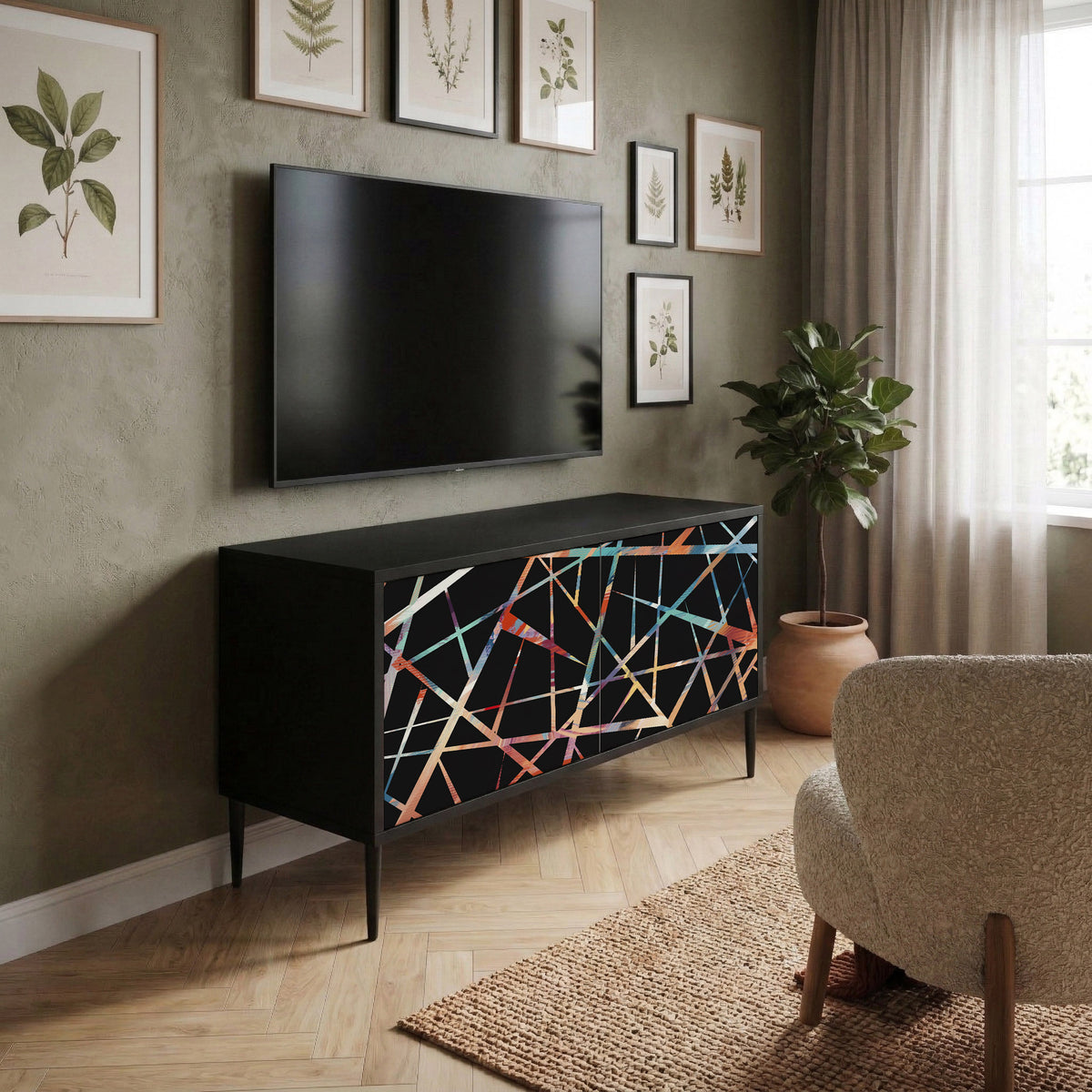 POLYGON VERVE Kompaktes 2-türiges TV-Lowboard