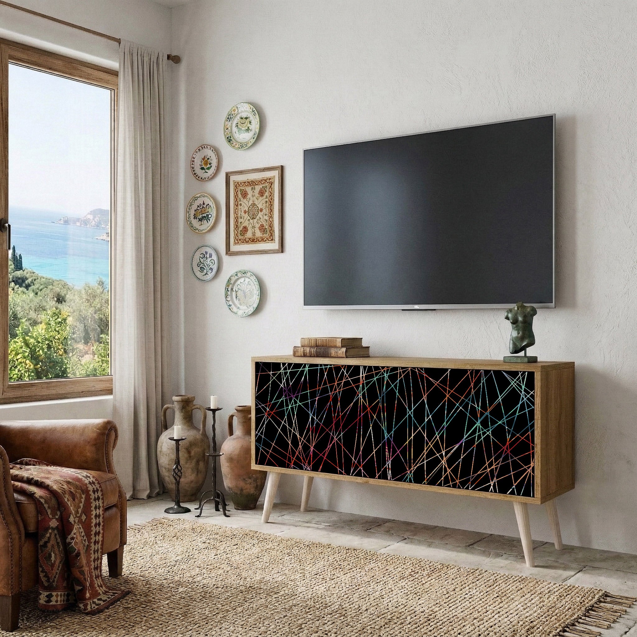 LUMINOUS SNARE Kompaktes 2-türiges TV-Lowboard