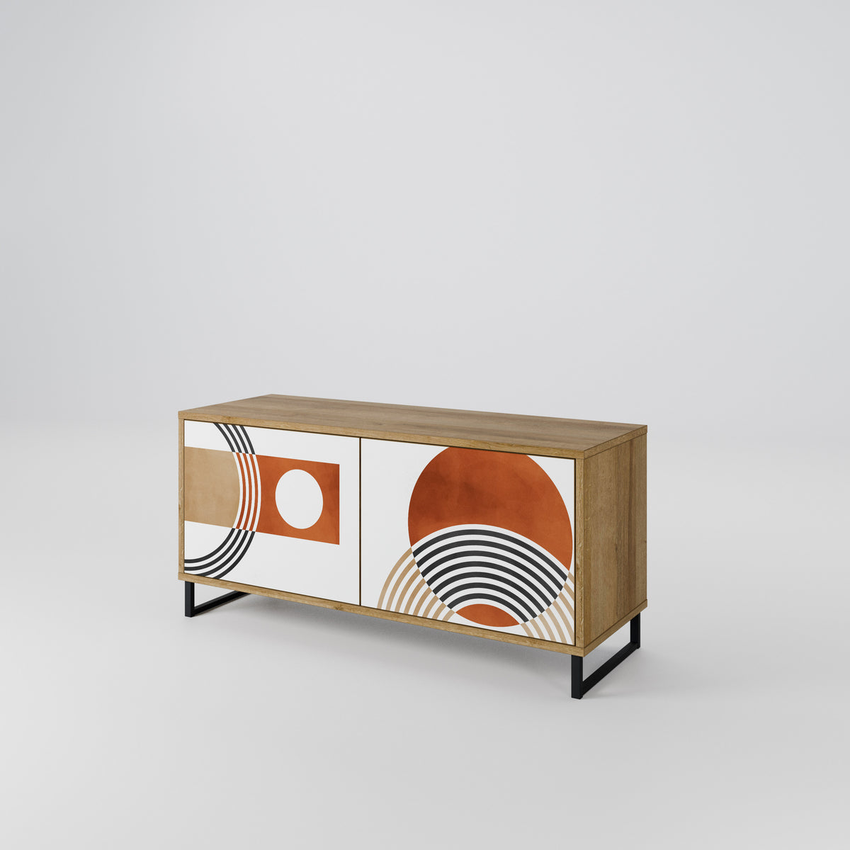 CIRCLE RHYTM Kompaktes 2-türiges TV-Lowboard