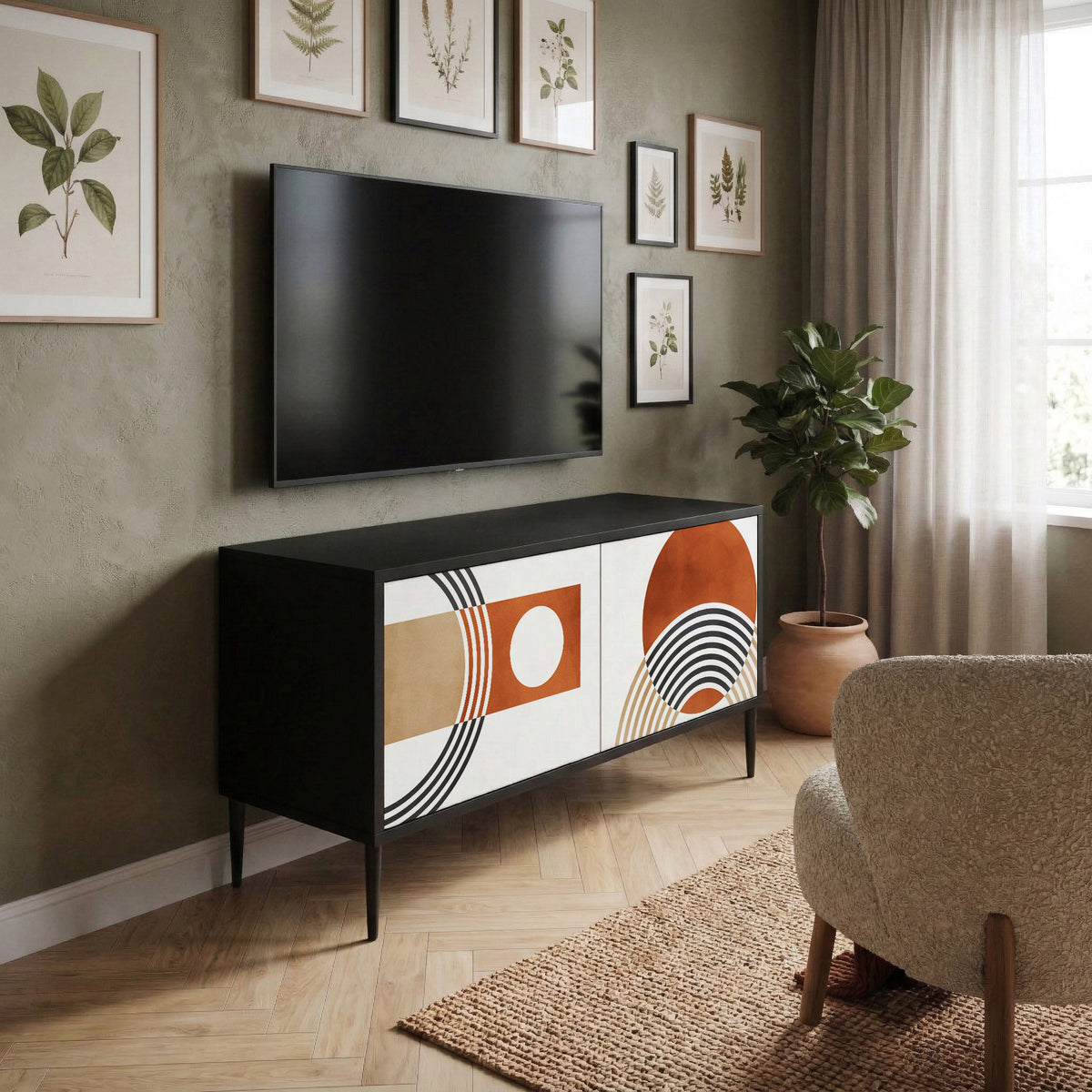 CIRCLE RHYTM Kompaktes 2-türiges TV-Lowboard