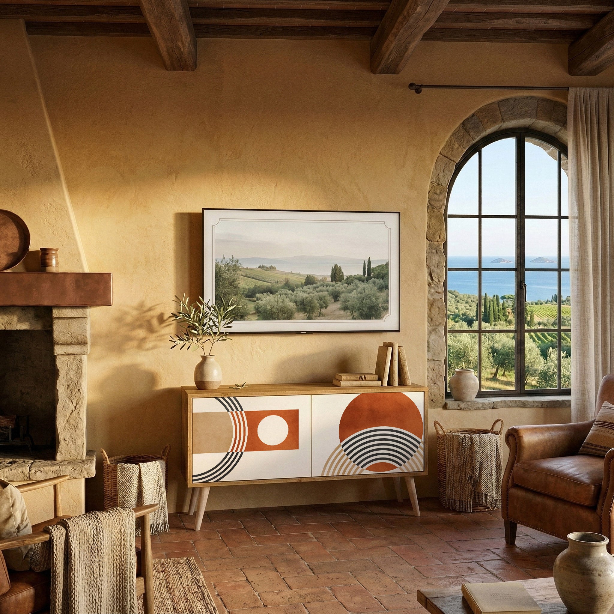 CIRCLE RHYTM Kompaktes 2-türiges TV-Lowboard