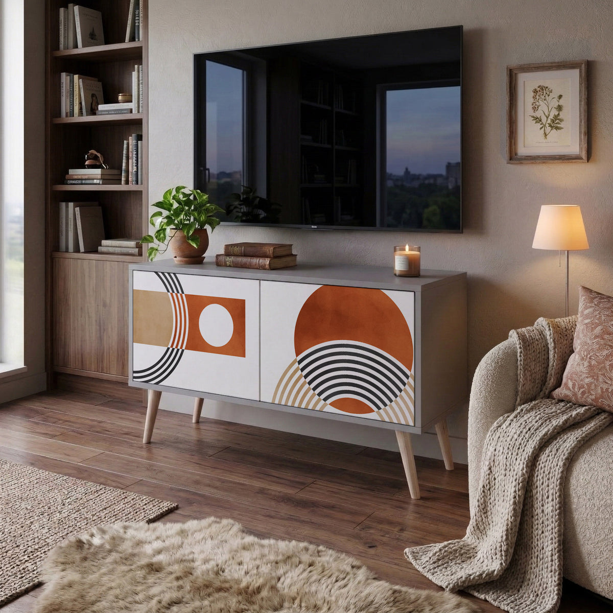 CIRCLE RHYTM Kompaktes 2-türiges TV-Lowboard