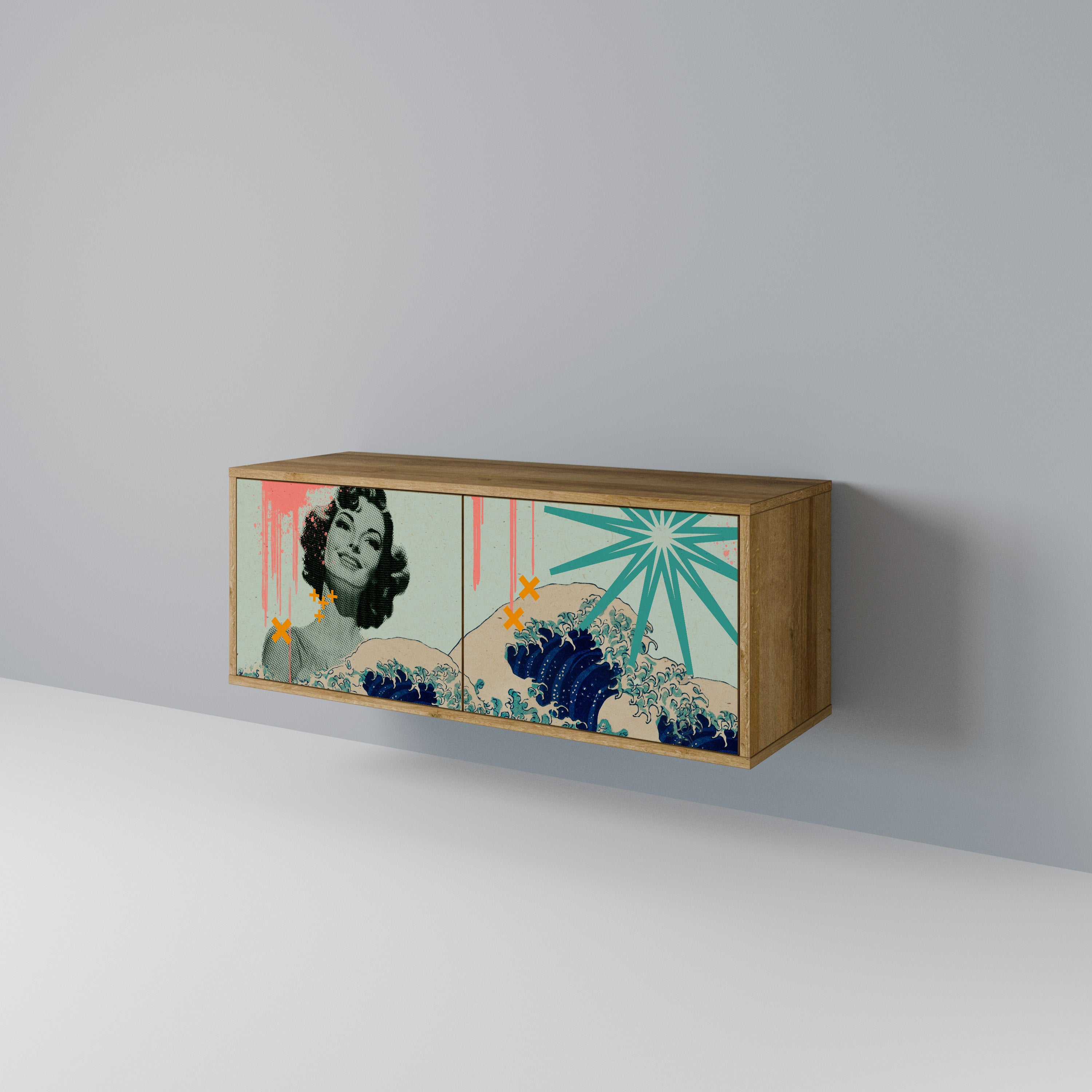 KANAGAWA BEAUTY Kompaktes 2-türiges TV-Lowboard