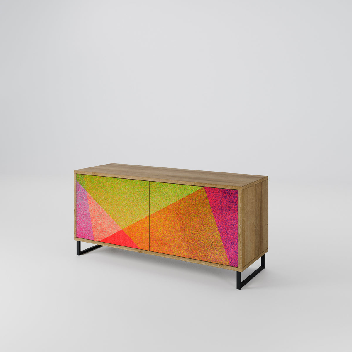 VIVID GEOMETRY Kompaktes 2-türiges TV-Lowboard