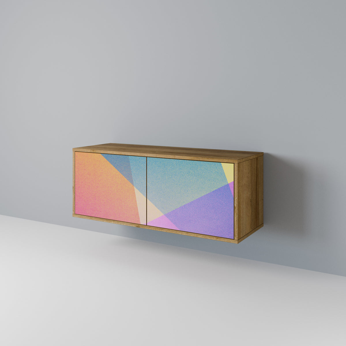 BRIGHT GEOMETRY Kompaktes 2-türiges TV-Lowboard
