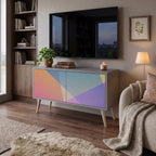 BRIGHT GEOMETRY Compact 2-Door TV Cabinet