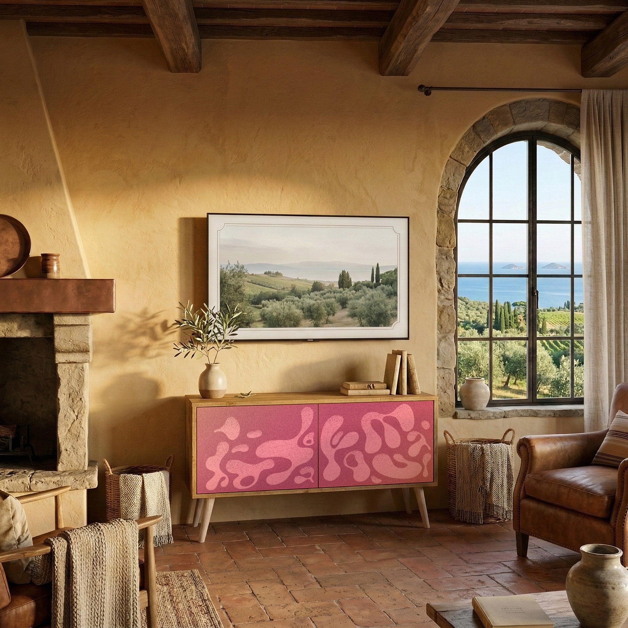 IRREGULAR PINK Kompaktes 2-türiges TV-Lowboard