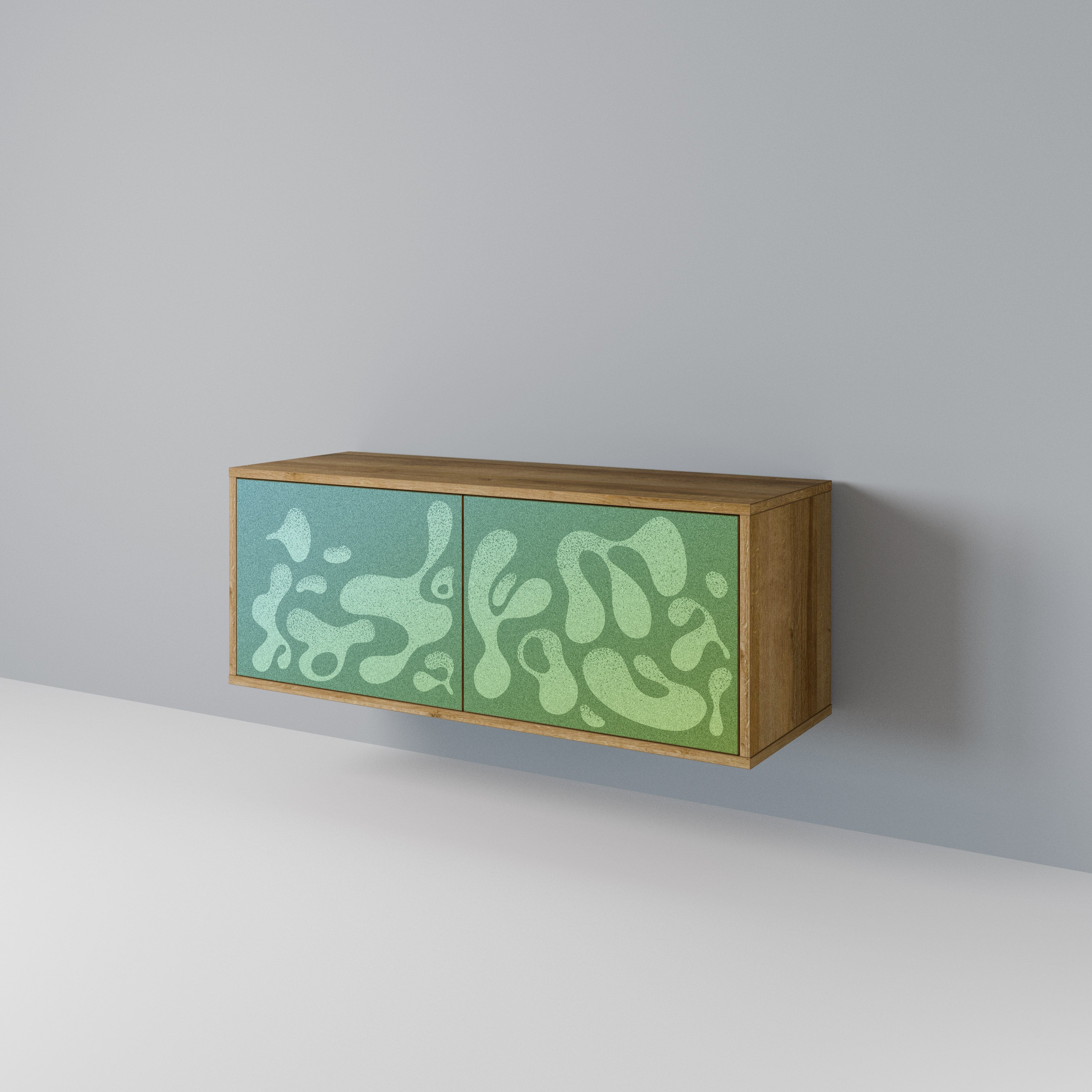 IRREGULAR BLUE Compact 2-Door TV Cabinet