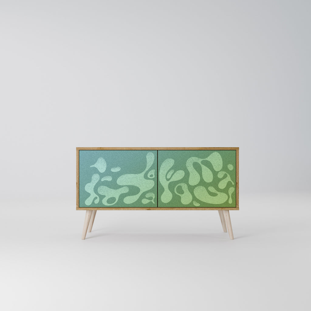 IRREGULAR BLUE Compact 2-Door TV Cabinet