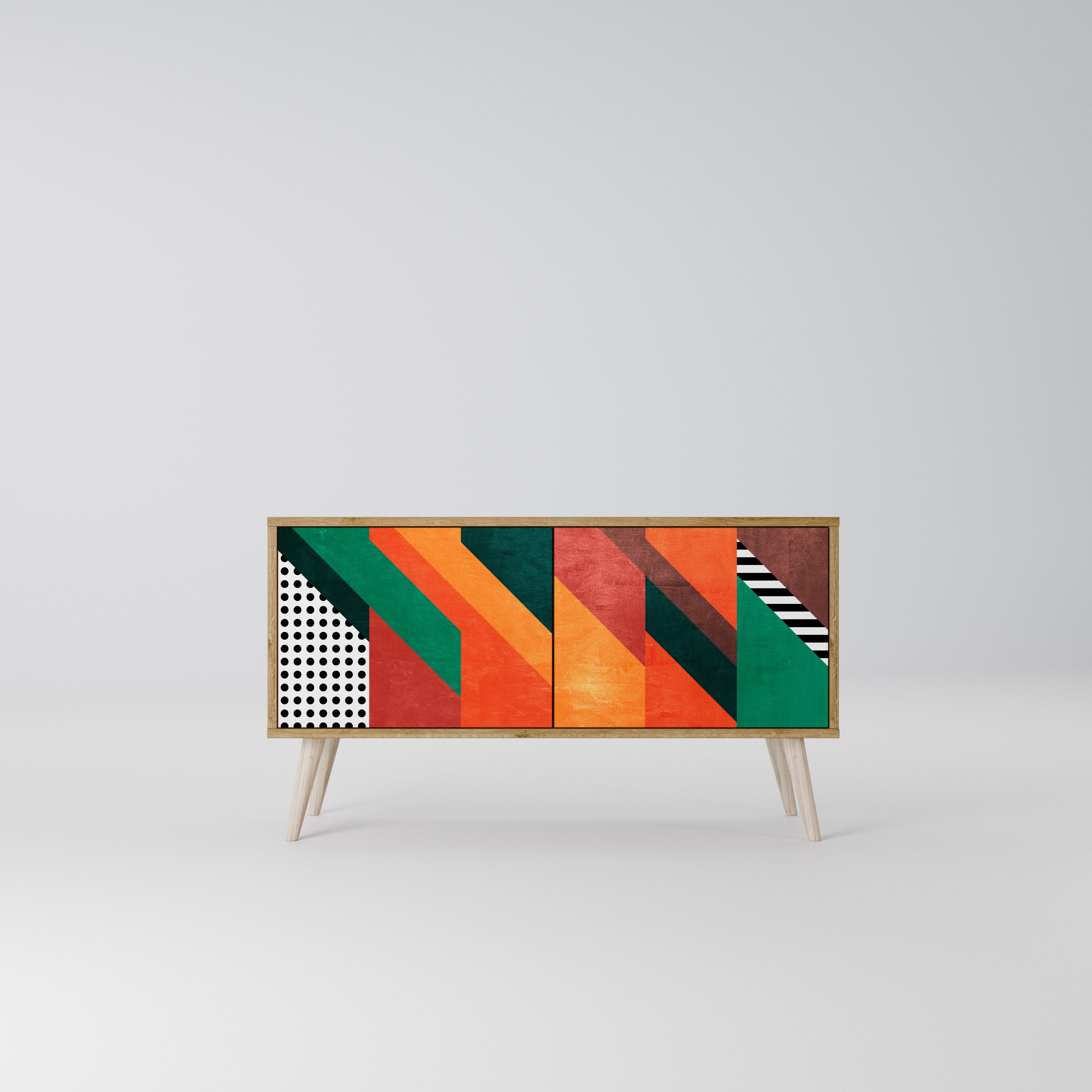 MAKESHIFT ARTISTRY Kompaktes 2-türiges TV-Lowboard