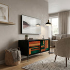 EARTHY FIGURES Compact 2-Door TV Cabinet