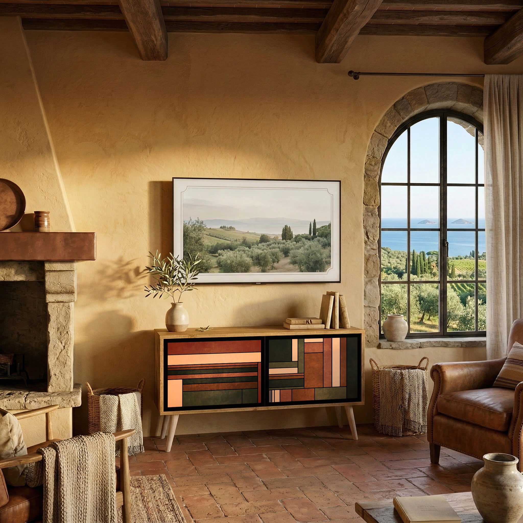 FIGURES OF NATURE Kompaktes 2-türiges TV-Lowboard