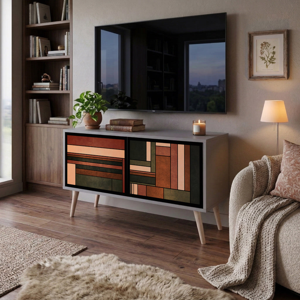 FIGURES OF NATURE Compact 2-Door TV Cabinet