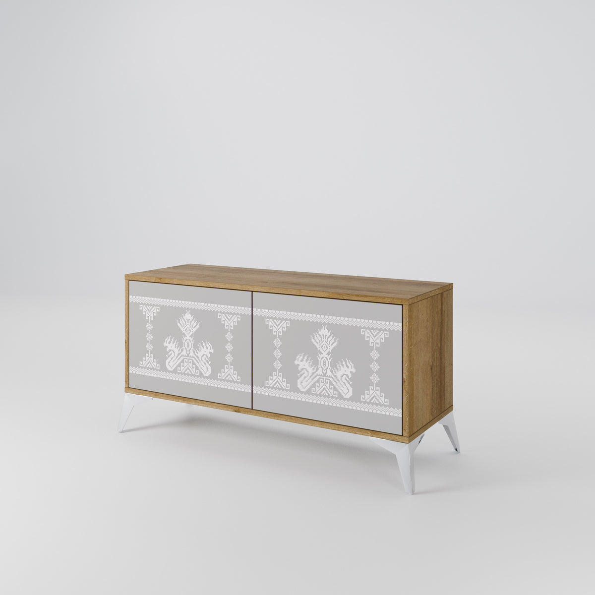 THAI GRAY Kompaktes 2-türiges TV-Lowboard