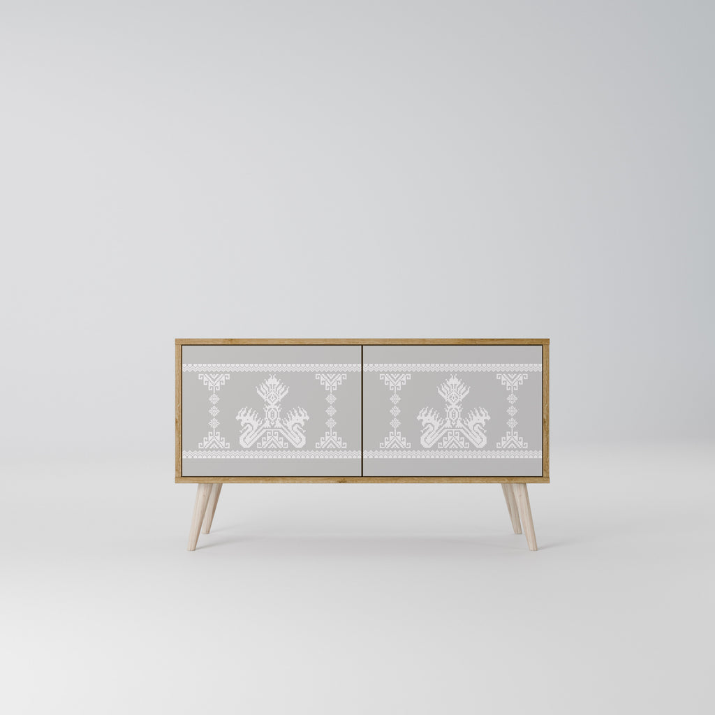 THAI GRAY Kompaktes 2-türiges TV-Lowboard