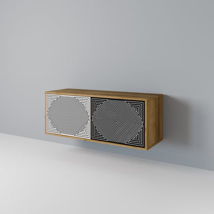 POLYGON ILLUSION Kompaktes 2-türiges TV-Lowboard