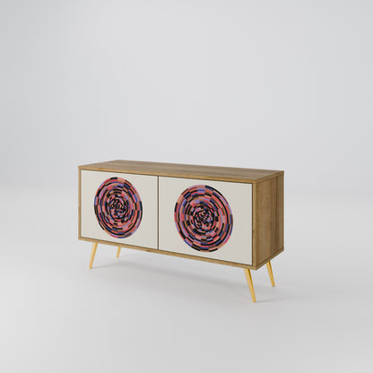 BROWN CIRCLES Kompaktes 2-türiges TV-Lowboard