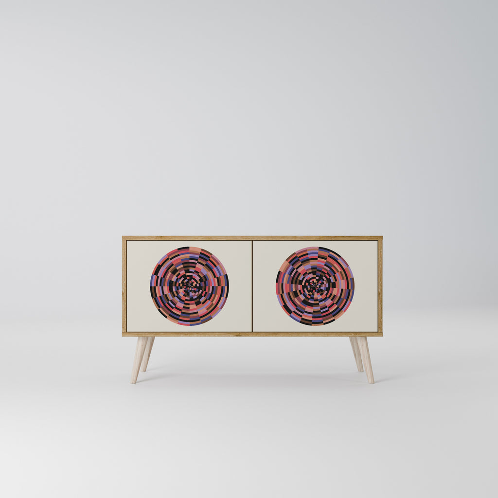 BROWN CIRCLES Kompaktes 2-türiges TV-Lowboard