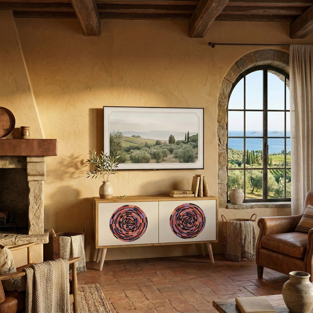 BROWN CIRCLES Kompaktes 2-türiges TV-Lowboard