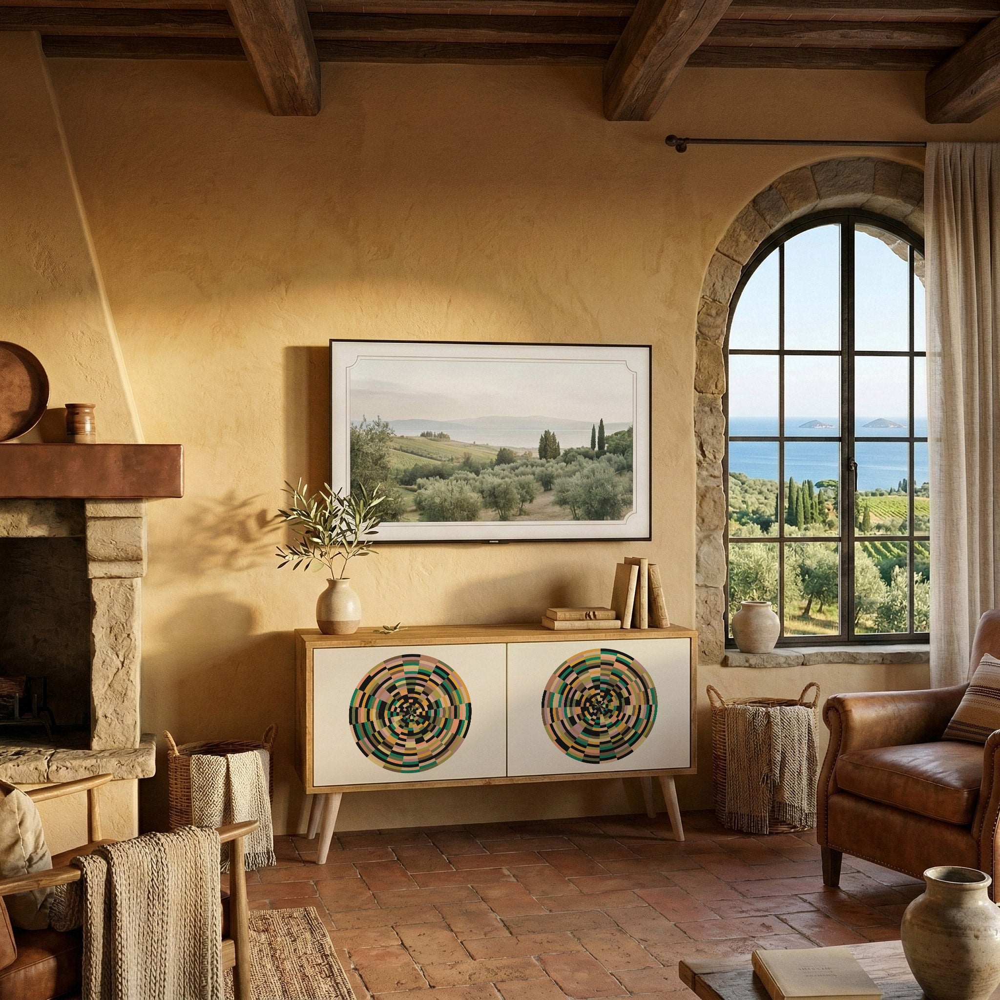 GREEN CIRCLES Kompaktes 2-türiges TV-Lowboard