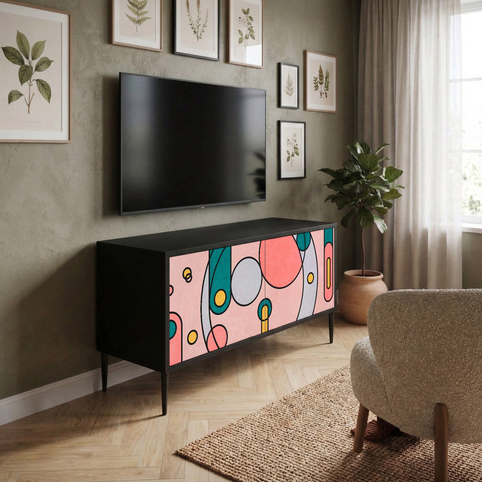 GOSSAMER ECHOES Compact 2-Door TV Cabinet