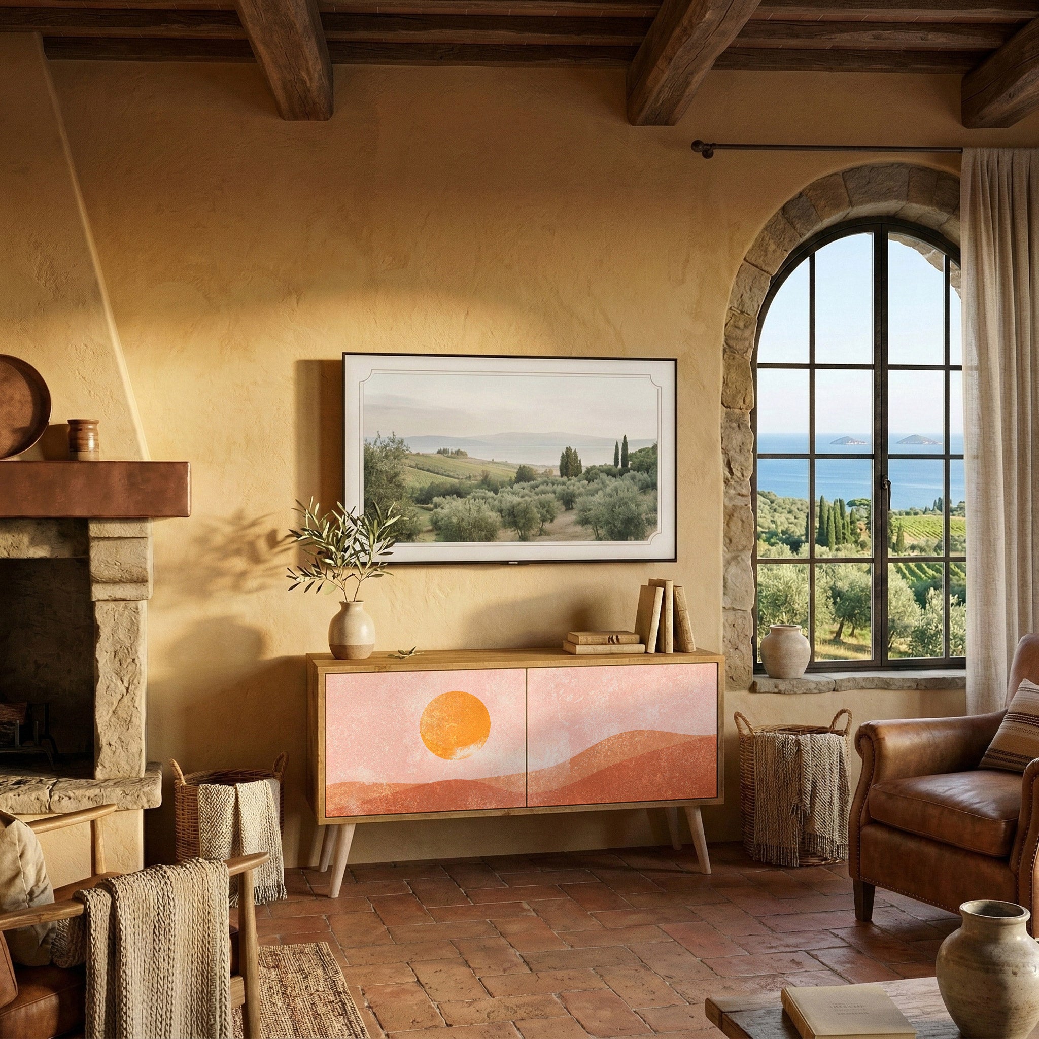 LUMINOUS SUNLIGHT Kompaktes 2-türiges TV-Lowboard