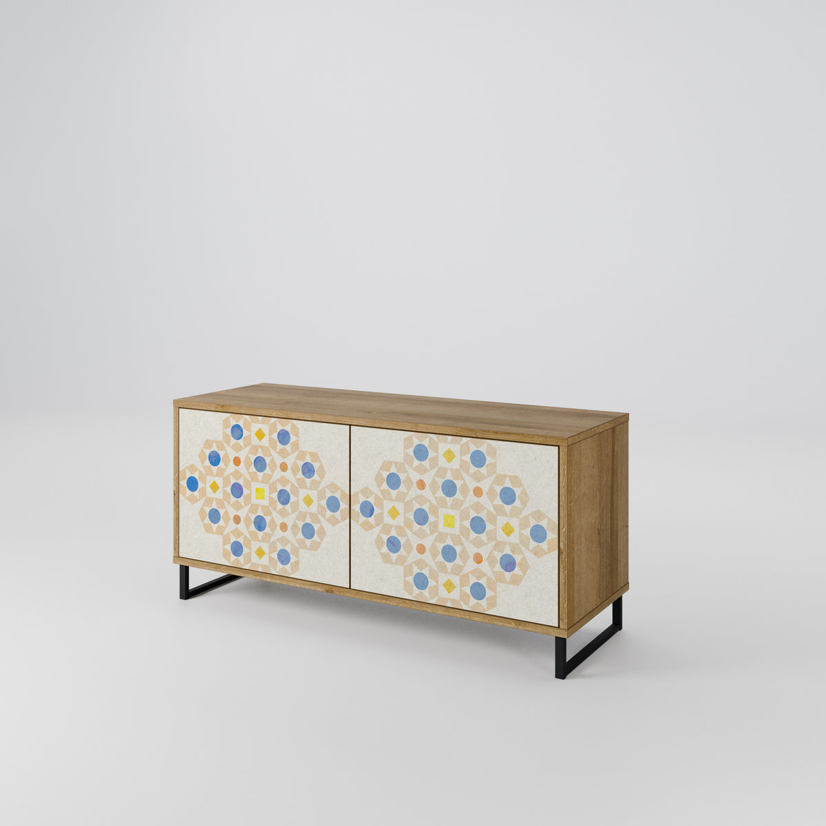 PATTERNED PRISM Kompaktes 2-türiges TV-Lowboard