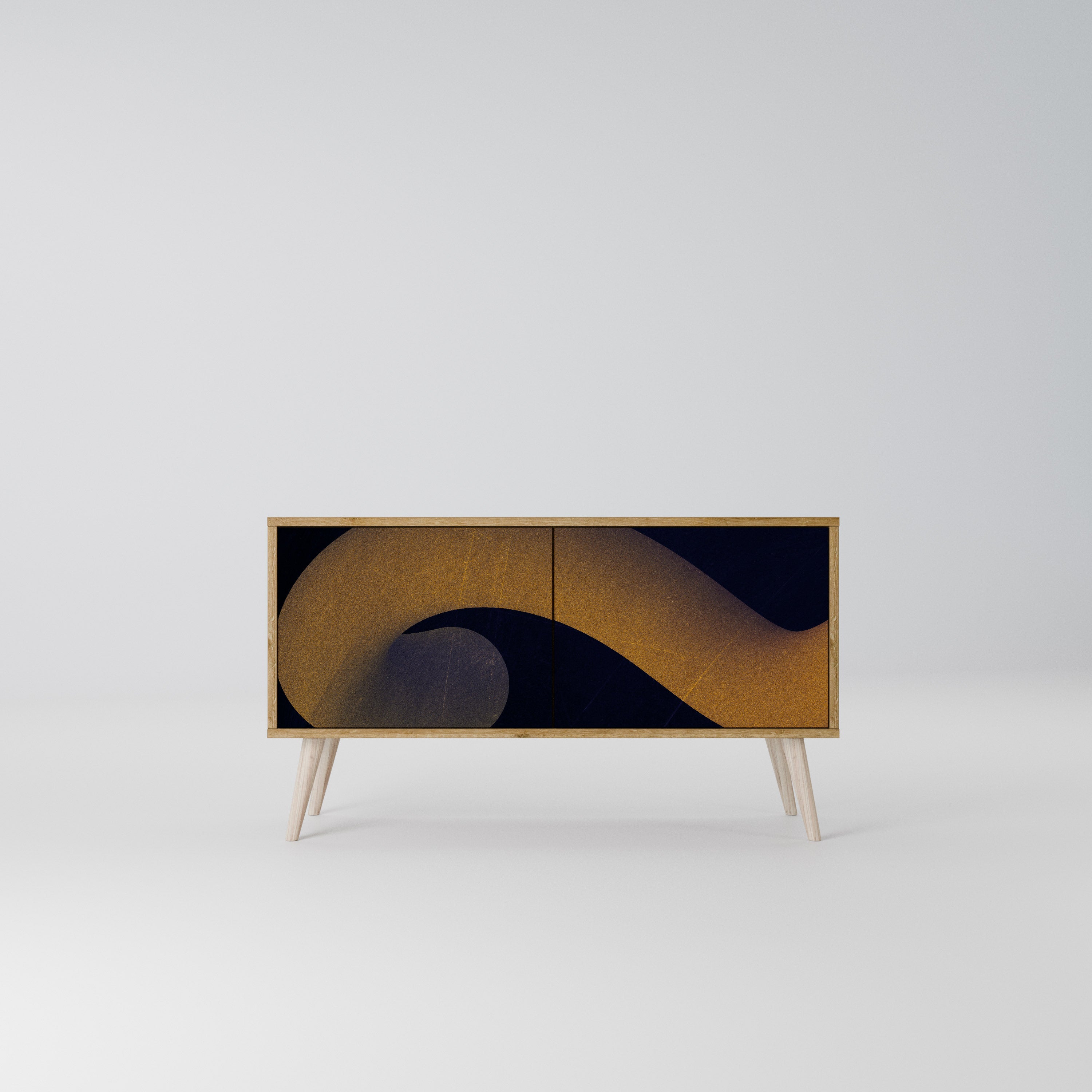 HOLLOW TIME Kompaktes 2-türiges TV-Lowboard