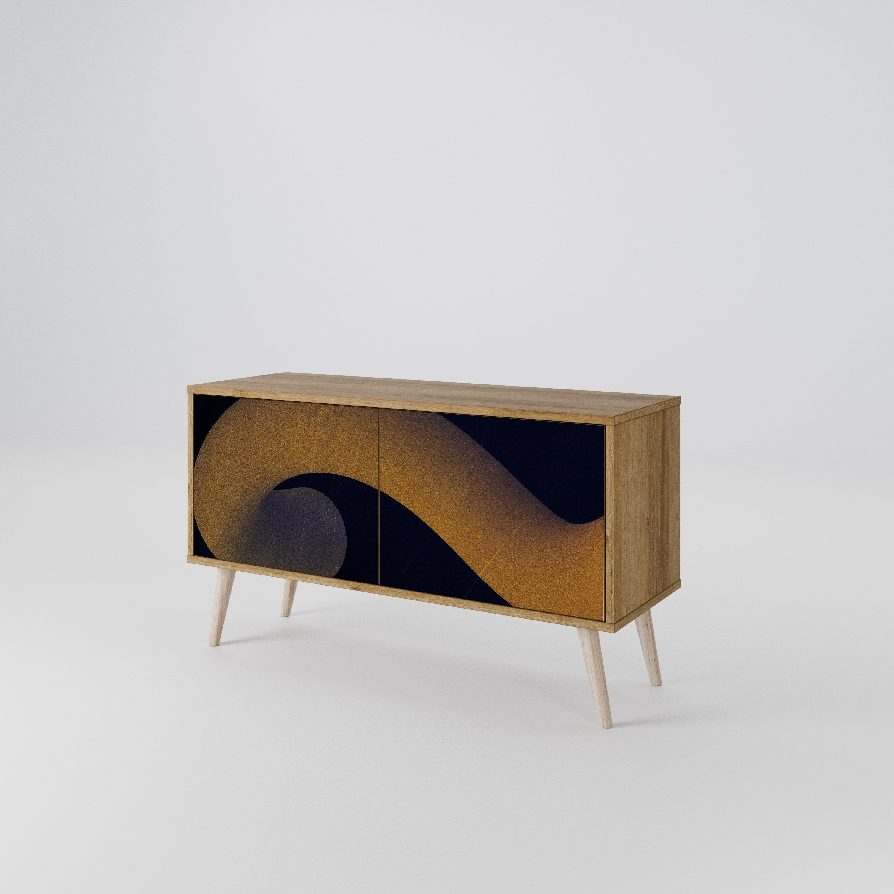 HOLLOW TIME Kompaktes 2-türiges TV-Lowboard