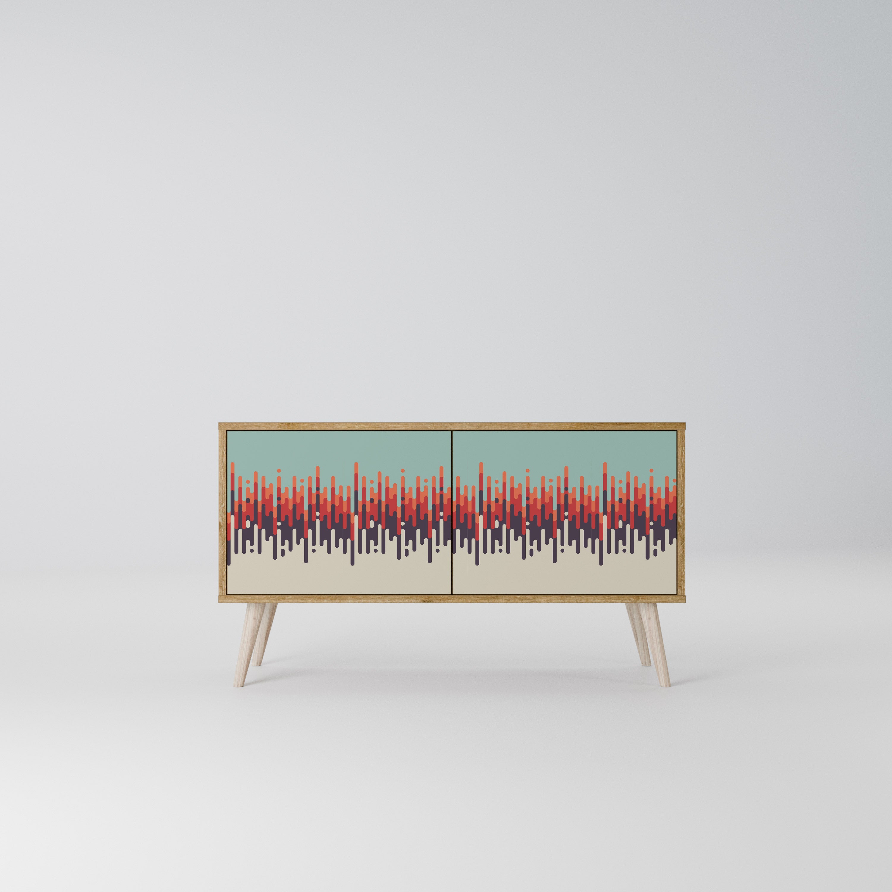 CHROMA CONTOURS Kompaktes 2-türiges TV-Lowboard