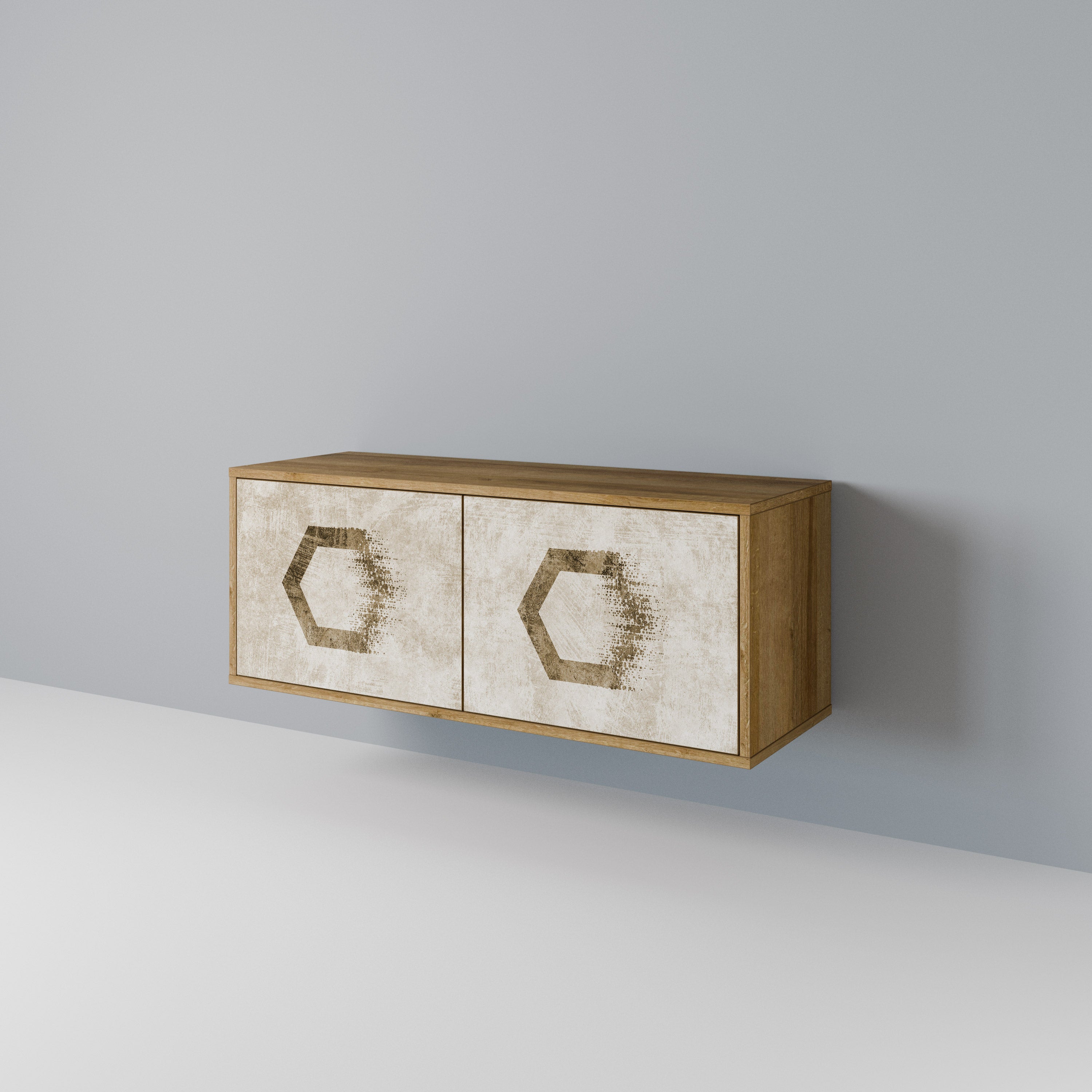 HEXAGONAL SHAPES Kompaktes 2-türiges TV-Lowboard