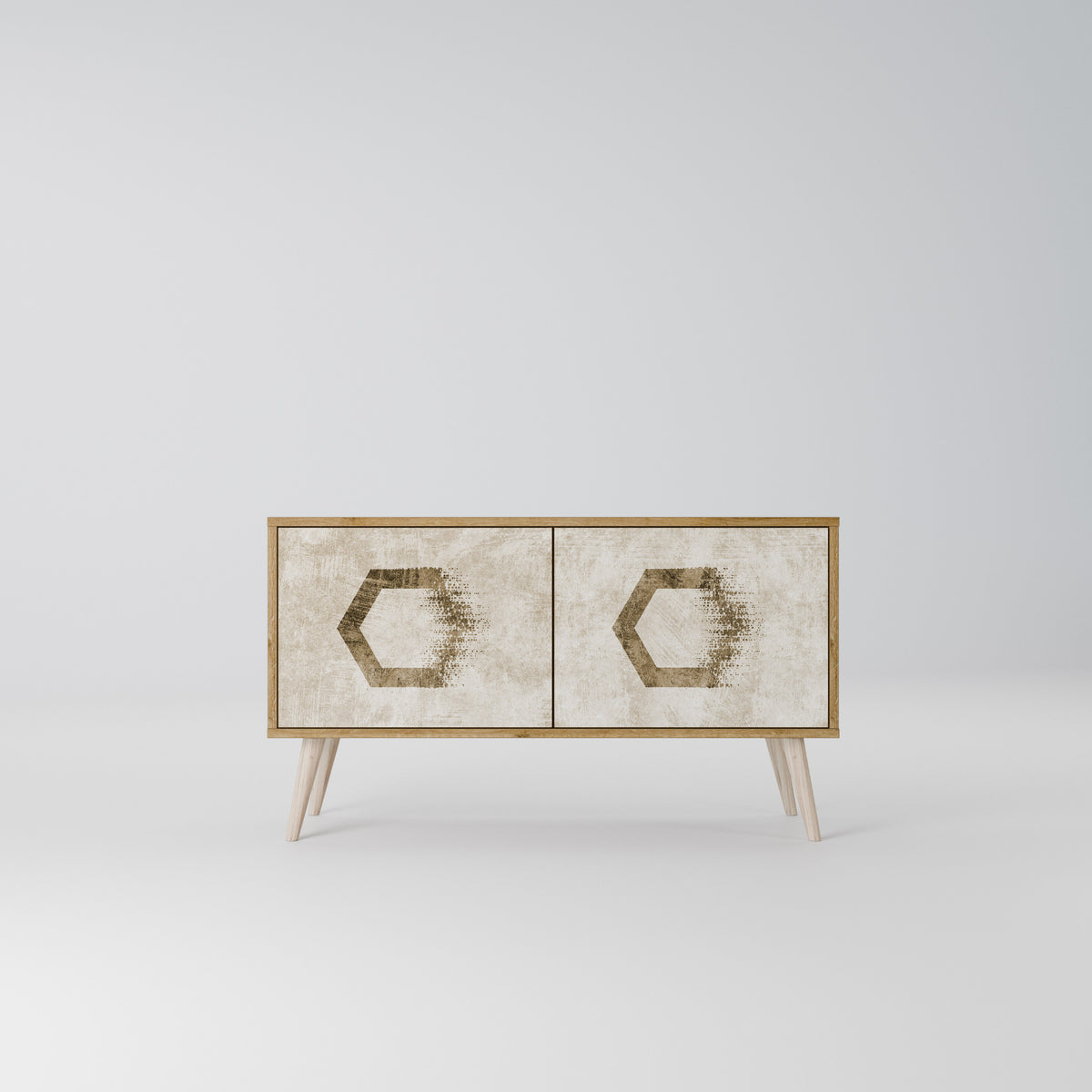 HEXAGONAL SHAPES Kompaktes 2-türiges TV-Lowboard