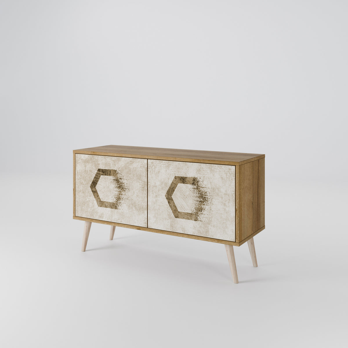 HEXAGONAL SHAPES Kompaktes 2-türiges TV-Lowboard