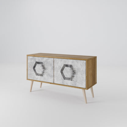 HEXAGONAL FIGURES Kompaktes 2-türiges TV-Lowboard