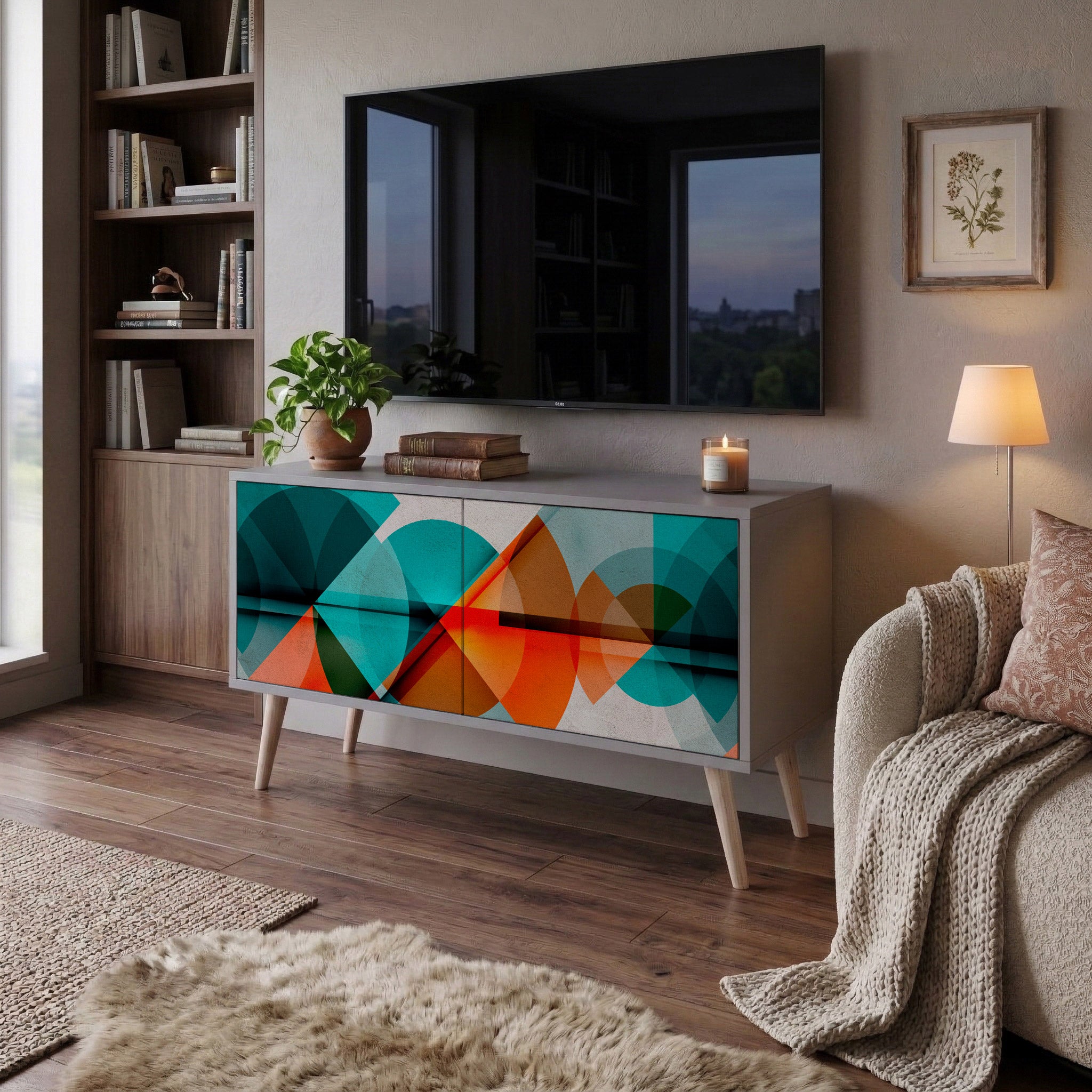 CIRCULAR RHAPSODY Kompaktes 2-türiges TV-Lowboard