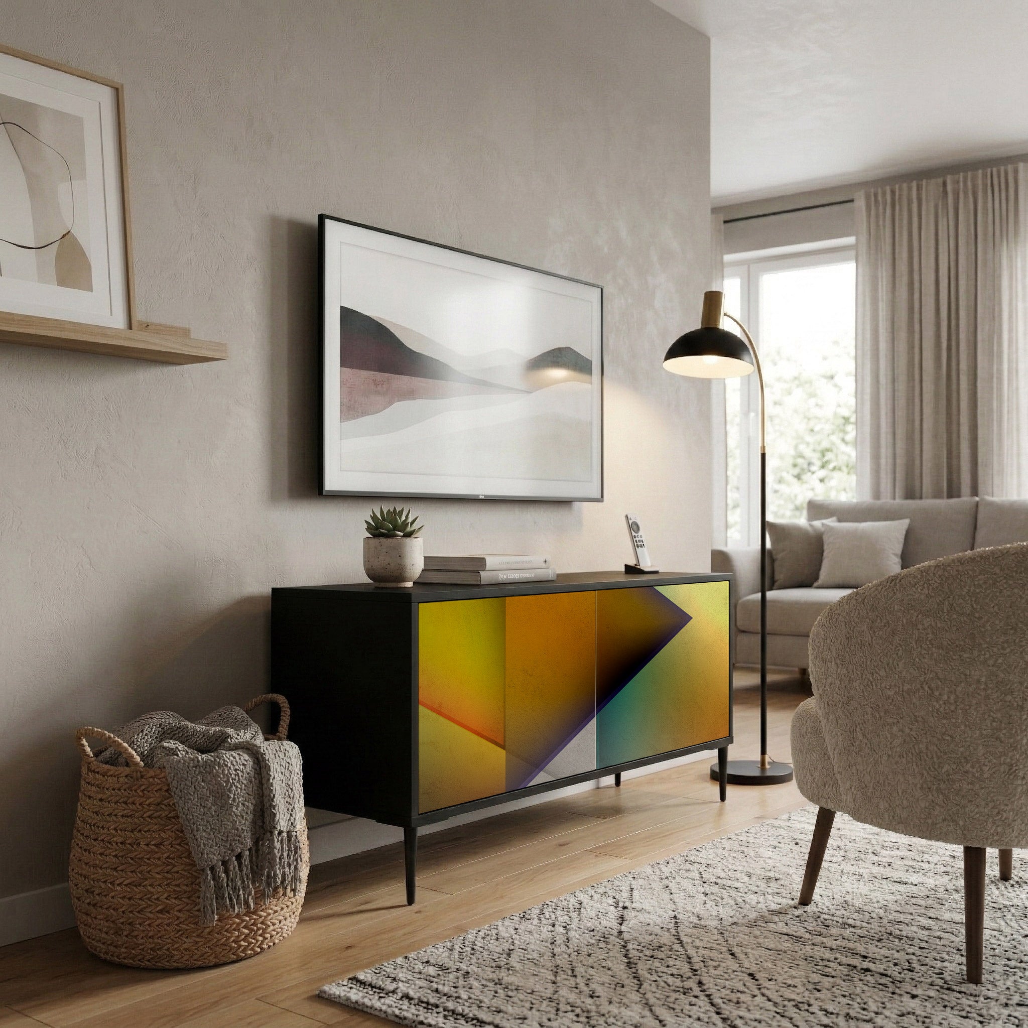 PIERCING SHARPNESS Compact 2-Door TV Cabinet