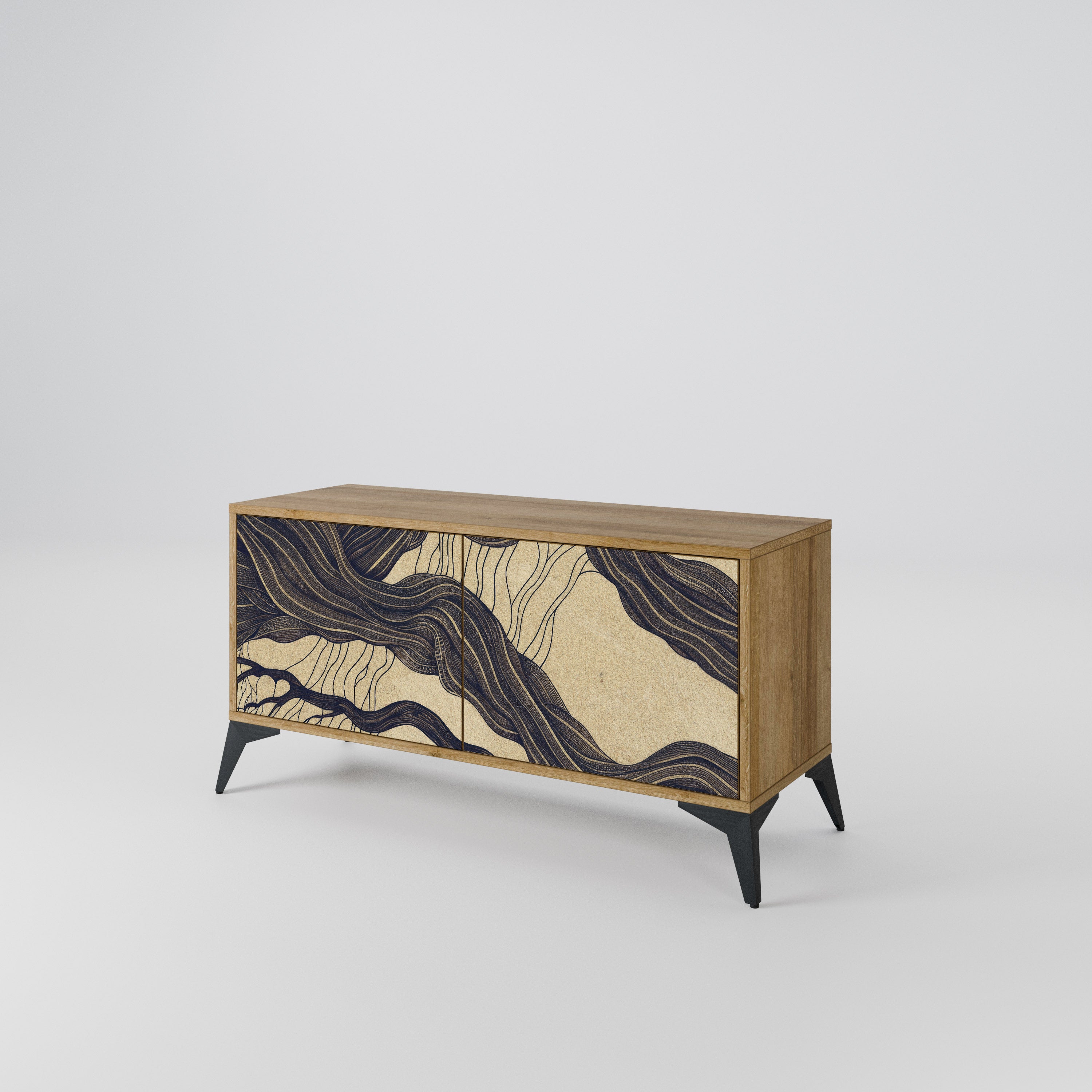 UNIFIED FRAGMENTS Compact 2-Door TV Cabinet