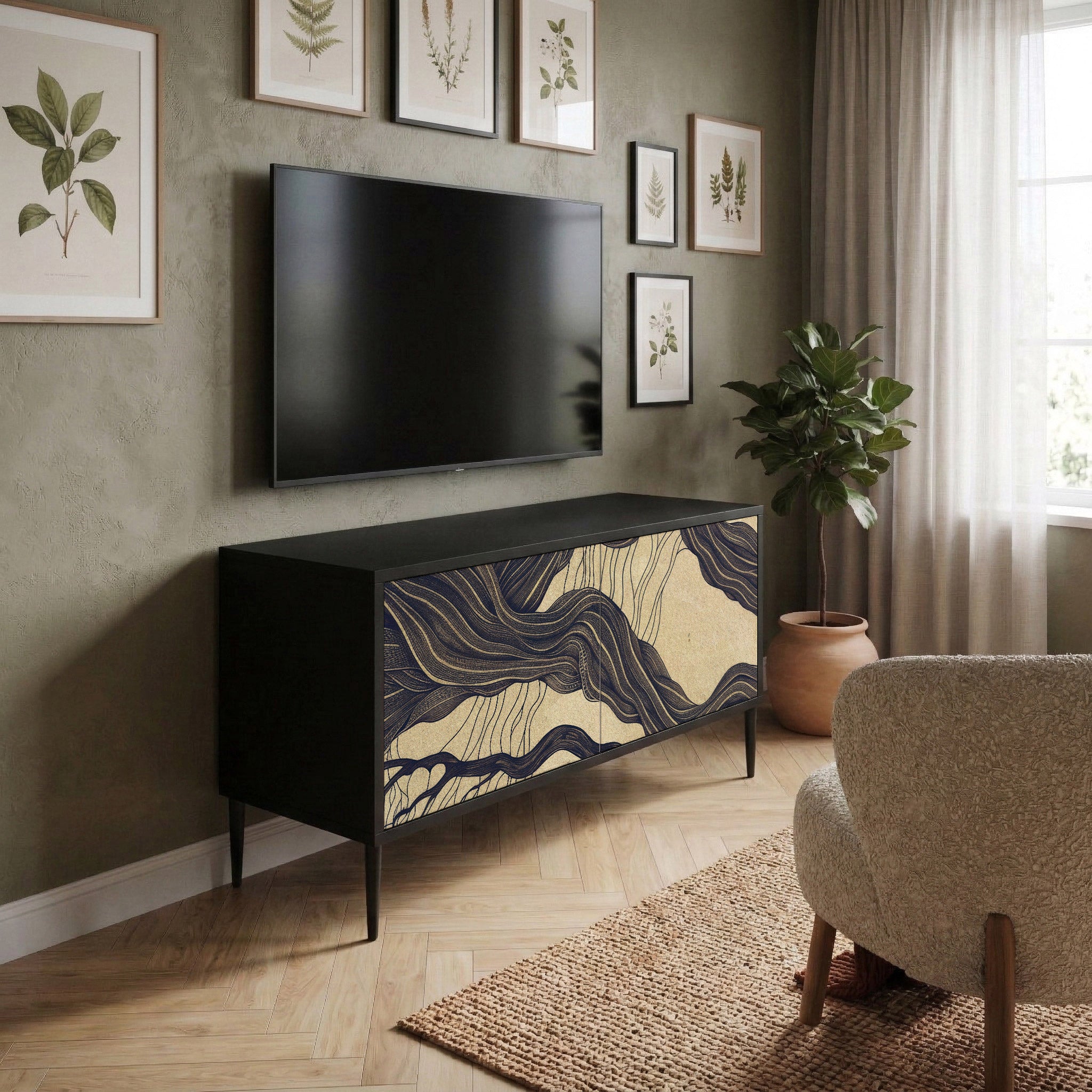 UNIFIED FRAGMENTS Compact 2-Door TV Cabinet
