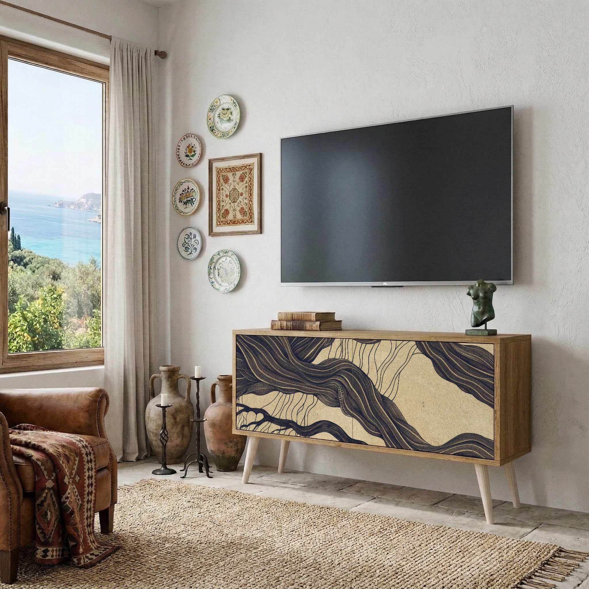 UNIFIED FRAGMENTS Kompaktes 2-türiges TV-Lowboard