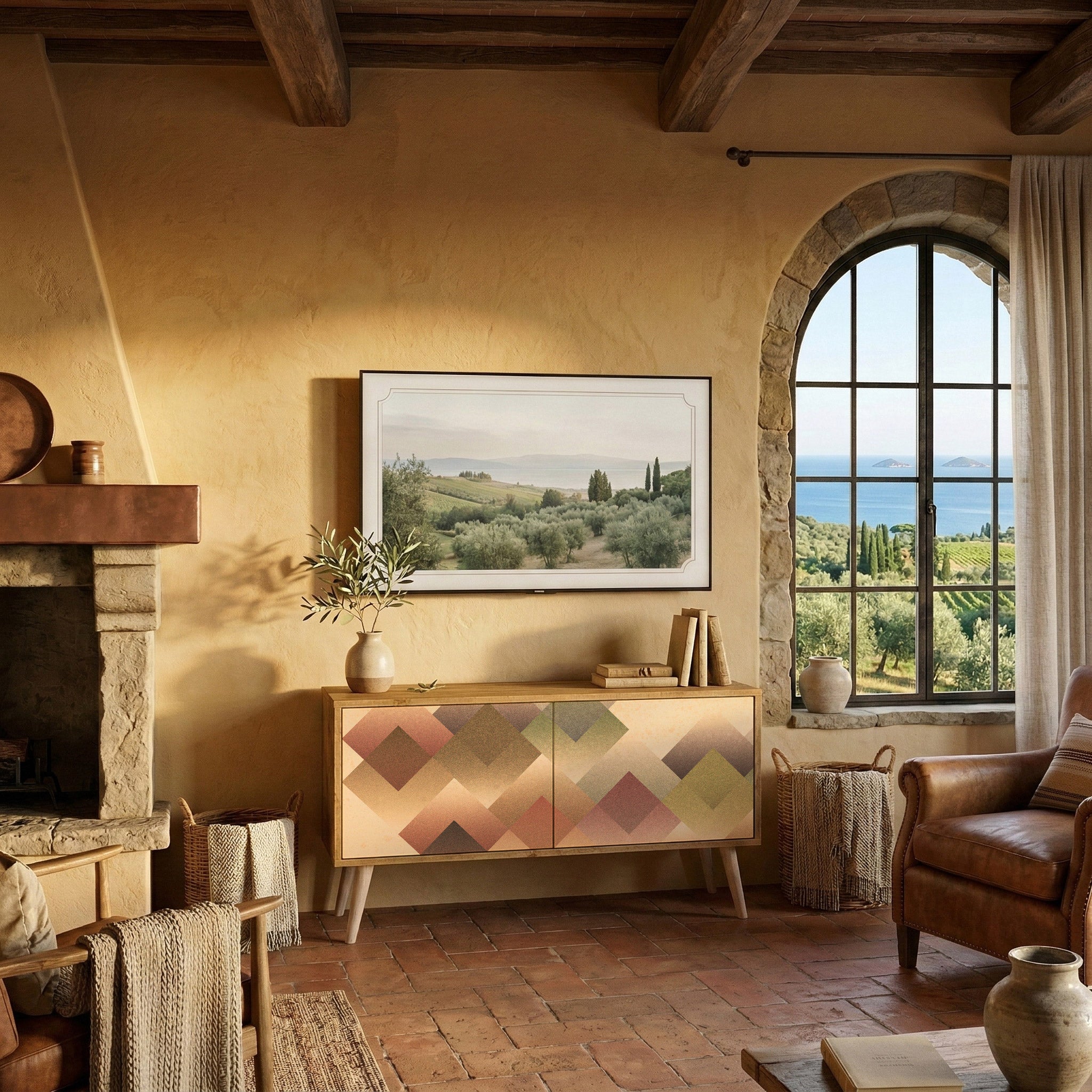 GEOMETRIC FUSION Kompaktes 2-türiges TV-Lowboard