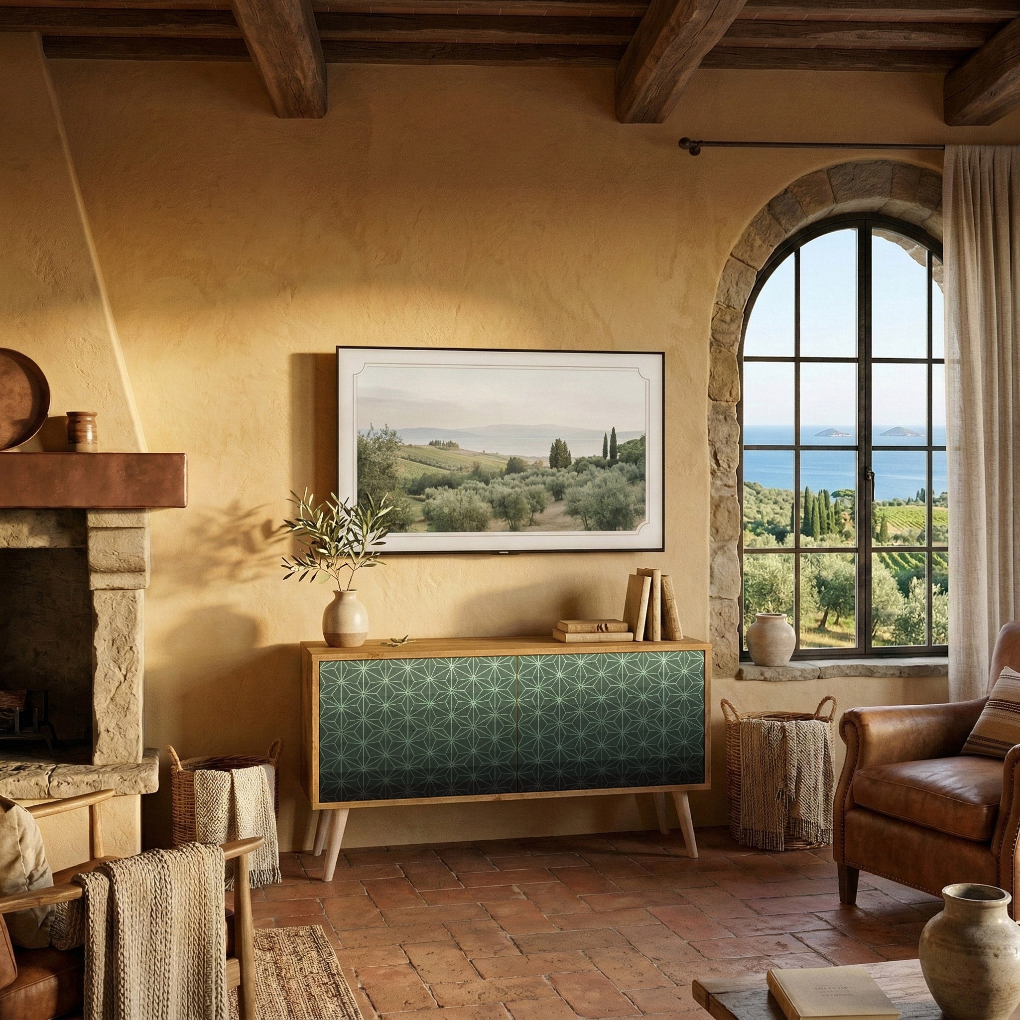 ORNAMENTAL GLIMMER Kompaktes 2-türiges TV-Lowboard