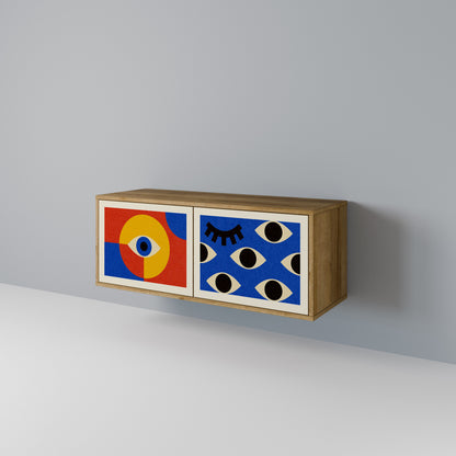 GEOMETRIC EYES Kompaktes 2-türiges TV-Lowboard