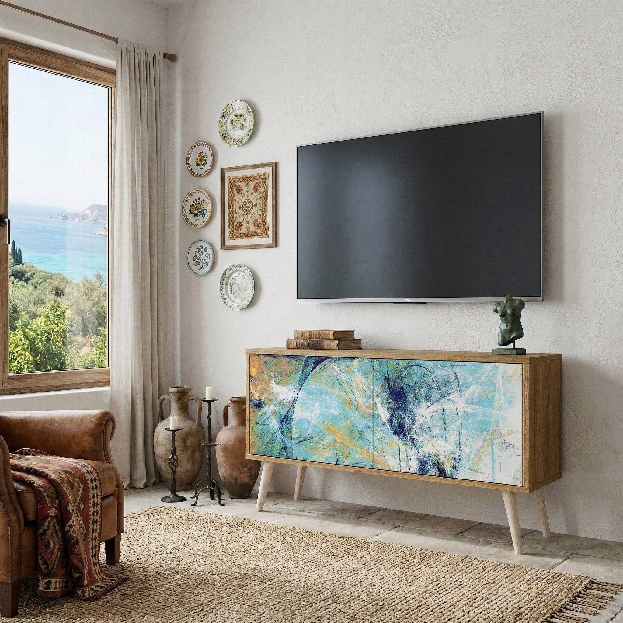 ABSTRACT THOUGHTS Kompaktes 2-türiges TV-Lowboard