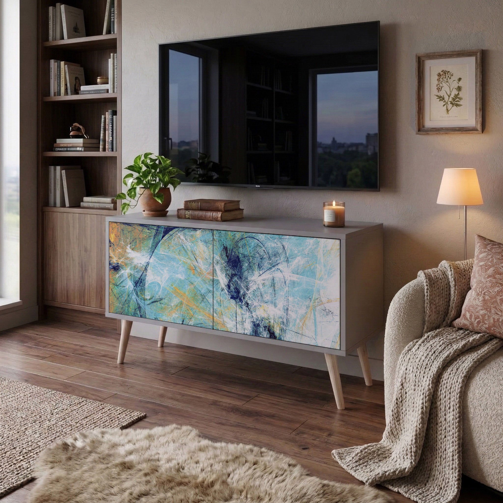 ABSTRACT THOUGHTS Kompaktes 2-türiges TV-Lowboard