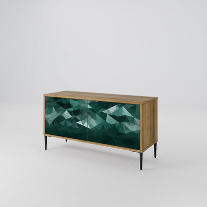 POLYGONAL FLOATING Kompaktes 2-türiges TV-Lowboard
