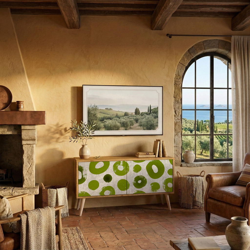 GREEN RHAPSODY Compact 2-Door TV Cabinet