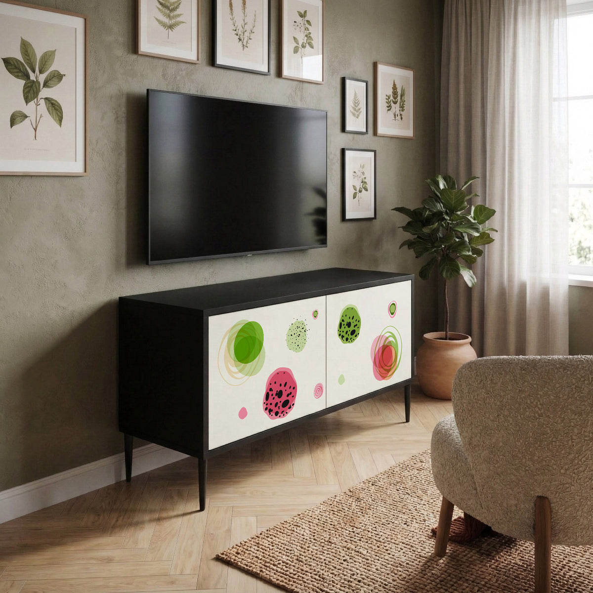 COLORFUL COSMOS Kompaktes 2-türiges TV-Lowboard