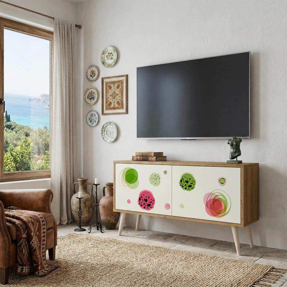 COLORFUL COSMOS Kompaktes 2-türiges TV-Lowboard