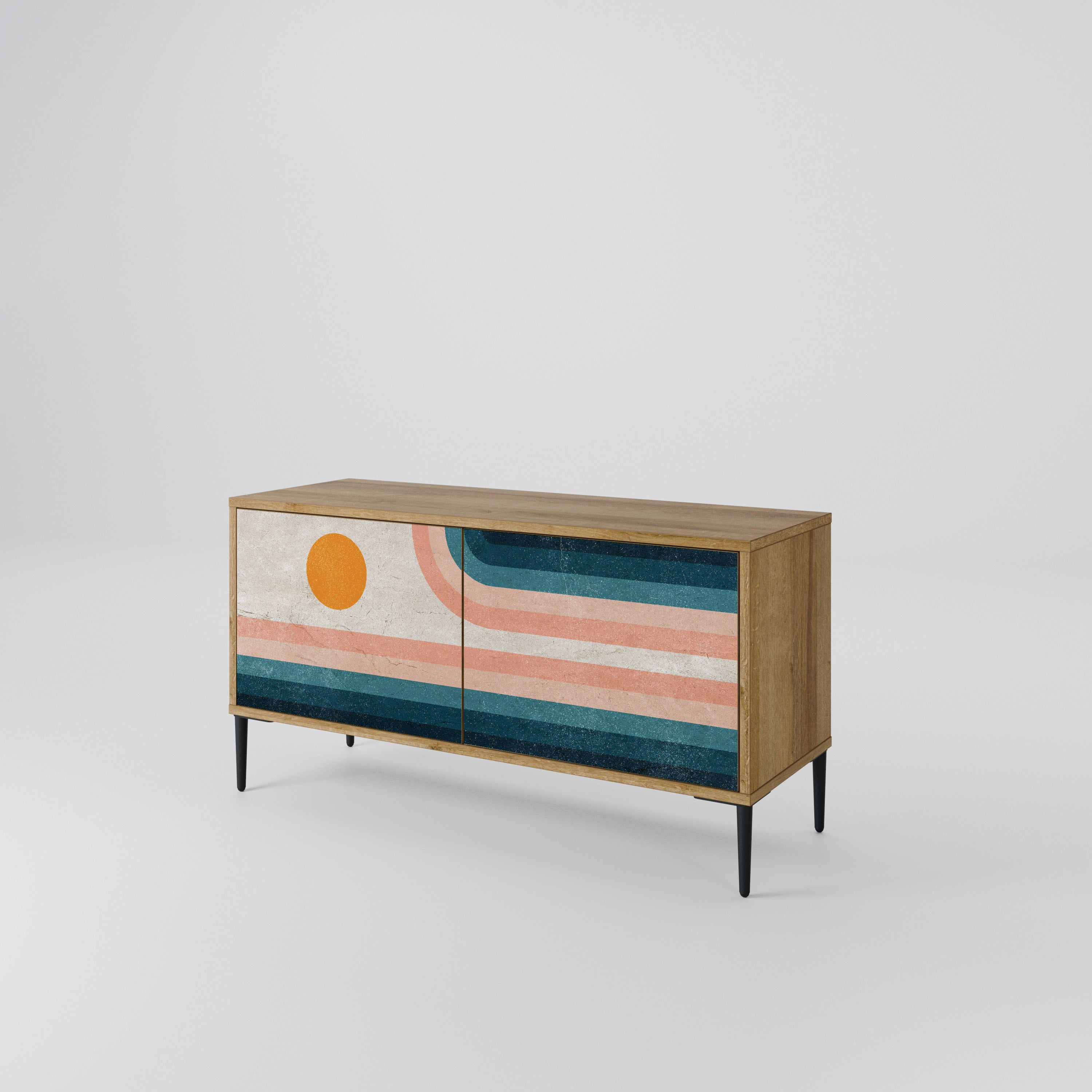 TWO HALVES Kompaktes 2-türiges TV-Lowboard